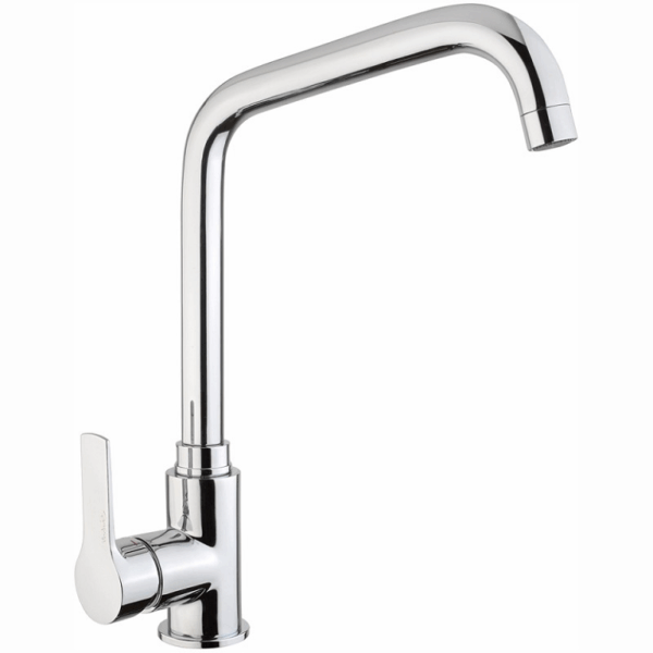 Miscelatore Lavello Monoforo Modello Khuga Canna Alta Squadro Cromo | Gaboli Luigi